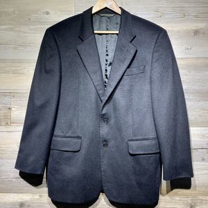 Jack Victor 100% Cashmere Loro Piana Men’s 41R Black Lucawood Sport Coat Jacket